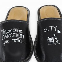 Ručne maľované papuče Najväčším darčekom pre mňa si ty