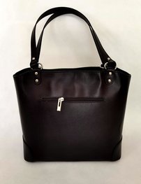 Dámska  kožená luxusná kabelka čierna 0120