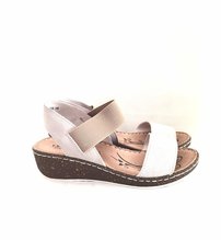 Dámske kožené sandále GS 16-1056 Silver