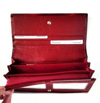 Dámska kožená peňaženka červená Patrizia