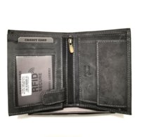 Pánska kožená peňaženka sivá 0025