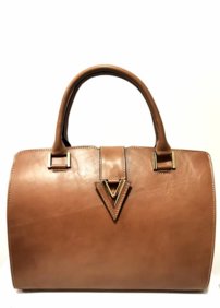 Dámska  kožená luxusná kabelka camel 0130