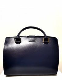 Dámska  kožená luxusná kabelka tmavo modrá 0130
