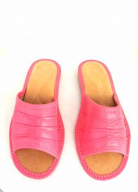 Dámske kožené papuče Ariana ružové