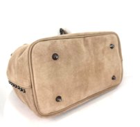 Dámska kožená kabelka camel 0115