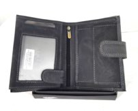 Pánska kožená peňaženka tmavosivá WILD 0026