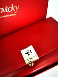 Dámska kožená peňaženka červená ROVICKY 0071