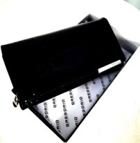 Dámska kožená peňaženka čierna GREGORIO 0047