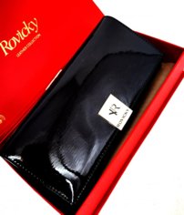 Dámska kožená peňaženka čierna ROVICKY 0071