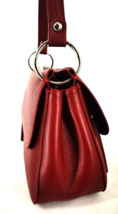 Luxusná kožená kabelka 0151 bordová