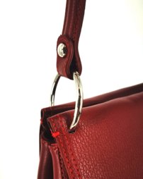 Luxusná kožená kabelka 0151 bordová