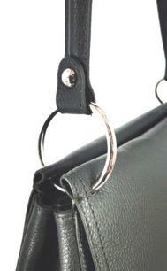 Luxusná kožená kabelka 0151 tmavozelená