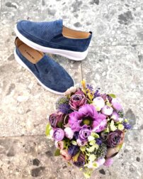 KOŽENÉ MOKASÍNY TS W24-278 BLUE