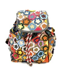 Dámsky kožený ruksak Patchwork 0106
