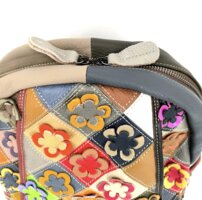 Dámsky kožený ruksak Patchwork 0116