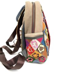 Dámsky kožený ruksak Patchwork 0116