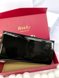 Dámska kožená peňaženka čierna ROVICKY 0071