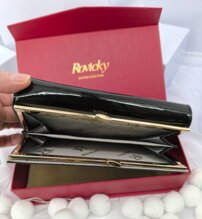Dámska kožená peňaženka čierna ROVICKY 0071