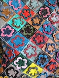 Dámska kožená big cestovná kabelka 2V1 Patchwork 0125