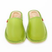 Dámske kožené papuče Eli zelené